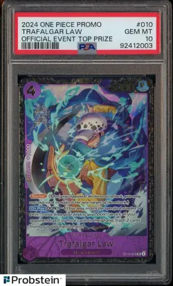 Trafalgar Law One Piece Official Regional Event Top 16 Prize English PSA 10 - Image 1