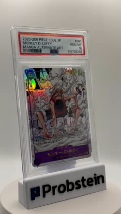 2025 One Piece JPN EB02 Manga Alternate Art #061 Monkey D. Luffy PSA 10 GEM MINT - Image 2