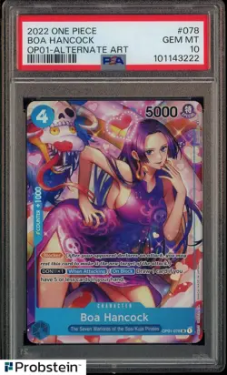2022 One Piece OP01 En Alternate Art #078 Boa Hancock PSA 10 GEM MINT - Image 1