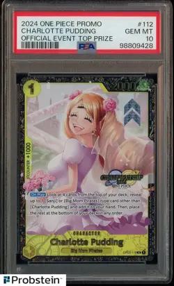 2024 One Piece Promo Event Top Prize Championship Charlotte Pudding PSA 10 - Image 1