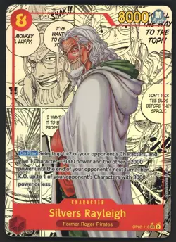 2024 One Piece OP08 English Manga Alternate Art #118 Silvers Rayleigh - Image 1