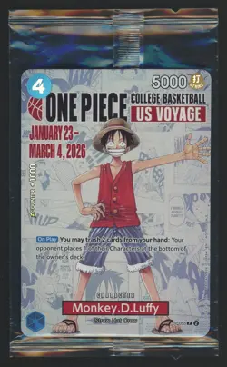 One Piece Promo College Basketball US Voyage #P-055 Monkey D. Luffy Sealed - Image 1