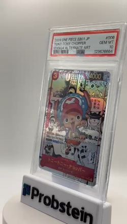 2024 One Piece Japanese EB01 Manga Alternate Art #006 Toni Tony Chopper PSA 10 - Image 2