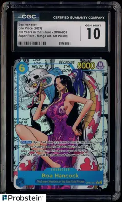 2024 One Piece OP07 Manga Alternate Art #051 Boa Hancock CGC 10 GEM MINT - Image 1