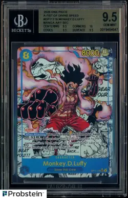 2025 One Piece A Fist of Divine Speed OP11-118 Monkey D. Luffy Manga BGS 9.5 - Image 1
