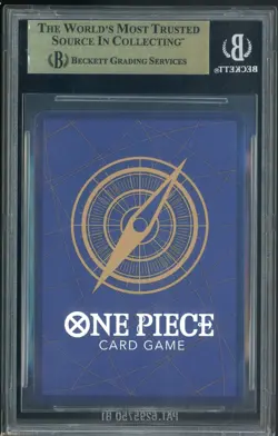 2024 One Piece Promos Japanese OP01-070 Dracule Mihawk SR Flagship Battle BGS 10 - Image 3