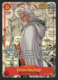 2024 One Piece OP08 English Manga Alternate Art #118 Silvers Rayleigh - Image 1