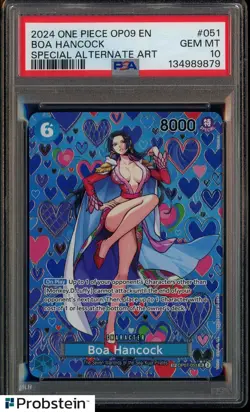 2024 One Piece OP09 EN Special Alternate Art #051 Boa Hancock PSA 10 GEM MINT - Image 1
