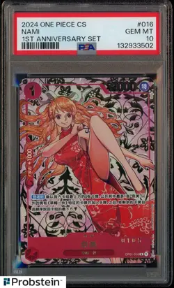2024 One Piece CS Chinese 1st Anniversary Set #016 Nami PSA 10 GEM MINT - Image 1