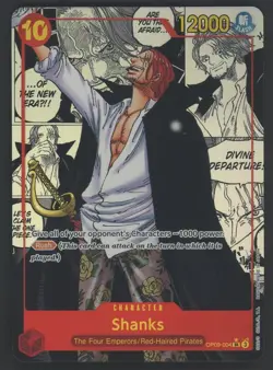 One Piece Shanks OP09-004 Manga Alt Art Emperors in the New World TCG - Image 1