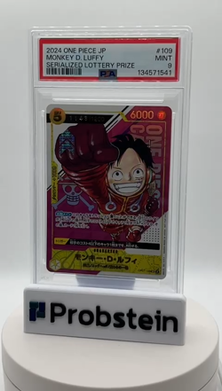 2024 One Piece JPN Serialized Lottery Prize 109 Monkey D. Luffy /1200 PSA 9 MINT - Image 2