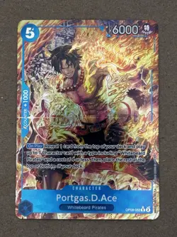 One Piece CCG Portgas.D.Ace OP08-052 Rare Alt Art Holo Foil English - Image 1