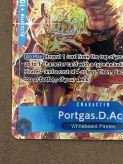 One Piece CCG Portgas.D.Ace OP08-052 Rare Alt Art Holo Foil English - Image 4