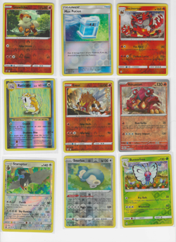 Lot of (9) Pokemon Reverse Holo Cards Entei Snorlax Incineroar Butterfree - Image 1