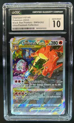 2019-2023 Pokemon SWSH Black Star Promos Charizard VST #SWSH262 CGC 10 - Image 1