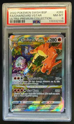 2019-2023 Pokemon SWSH Black Star Promos Charizard VST #SWSH262 PSA 8 - Image 1