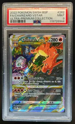 2019-2023 Pokemon SWSH Black Star Promos Charizard VST #SWSH262 PSA 9 - Image 1