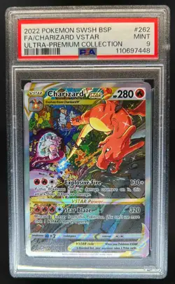 2019-2023 Pokemon SWSH Black Star Promos Charizard VST #SWSH262 PSA 9 - Image 1