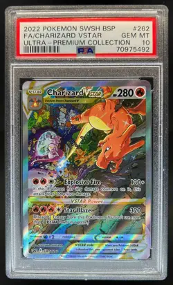 2019-2023 Pokemon SWSH Black Star Promos Charizard VST #SWSH262 PSA 10 - Image 1