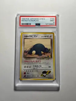 1999 Pokemon Japanese Gym 2 Rocket's Snorlax 143 HOLO PSA 9 MINT - Image 1