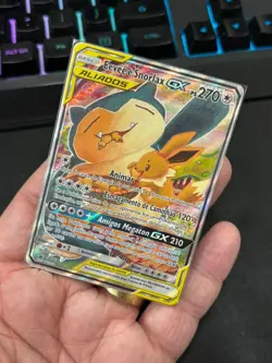 Eevee & Snorlax GX SM169 Tag Team Black Star Promo Pokemon TCG (LP) - Portuguese - Image 2