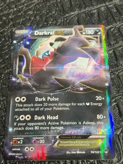 Darkrai EX 74/122 Holo Rare Pokemon Card XY BREAKpoint 2016 - Near Mint - Image 1