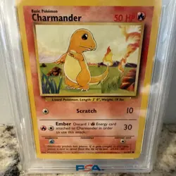 Charmander 46/10 Pokemon Card Base Set 1999-2000 WOC English PSA 10 GEM MINT - Image 2