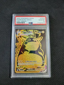 Pikachu Tg29 PSA 10 Graded Pokemon Card Black Gold - Image 1
