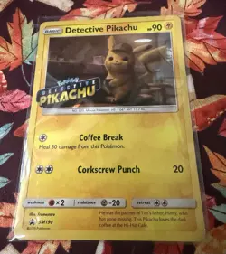 Pokemon TCG Detective Pikachu SM190 Promo Holo Card NM Condition - Image 2