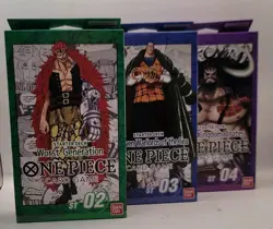 One Piece Card Game 3x Starter Decks Bundle Lot ST-02 ST-03 ST-04 New Sealed - Image 1