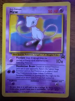 Pokemon Pokemon TCG Card Promo Mew 8 Black Star WOTC - Image 1