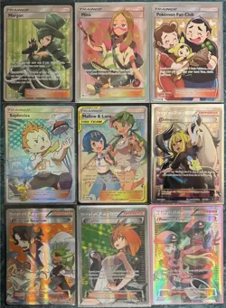 POKEMON XY DELINQUENT & SUN & MOON ERA MALLOW & LANA TAG TEAM FULL ART CARD LOT - Image 1