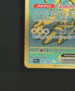 Miraidon ex 243/091 Paldean Fates Full Art Secret Rare Holo Pokemon Card NM - Image 5