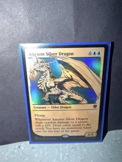 Ancient Silver Dragon (Showcase) Commander Battle for Baldur's Gate Foil - Image 1