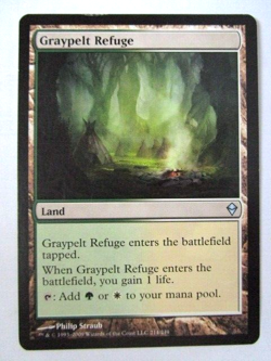 MTG Graypelt Refuge Zendikar Light Play!! - Image 1