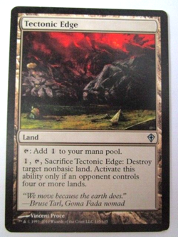 MTG Tectonic Edge Land Worldwake Light Play!! - Image 1