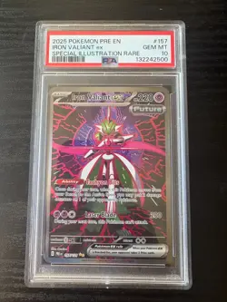 2025 Pokemon Iron Valiant EX Special Illustration Rare #157 PSA GEM MT 10 - Image 1