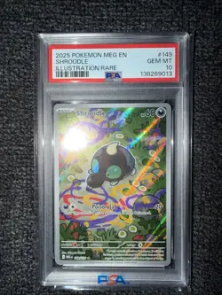 POKEMON - MEGA EVOLUTION - SHROODLE #149 - 2025 ILLUSTRATION RARE - PSA 10 - Image 1