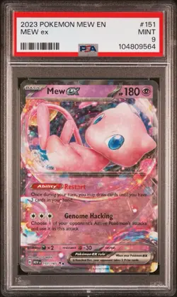 PSA 9 MINT 2023 Pokemon Mew EN-151 MEW EX #151 Holo Rare - Image 1