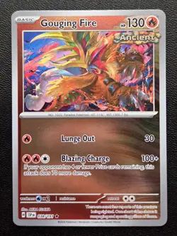 Pokemon TCG Gouging Fire Rare SV08: Surging Sparks 038/191 NM - Image 1