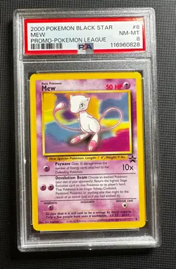 2000 Pokemon MEW BLACK STAR PROMO #8 PSA 8 NM-MT - Image 1