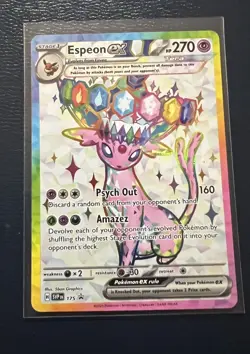 Espeon Ex Svp 175 Pokemon Prismatic Evolutions Promo Full Art Near Mint - Image 1