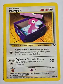 Porygon 48/82 Uncommon Team Rocket Pokemon LP - Image 1