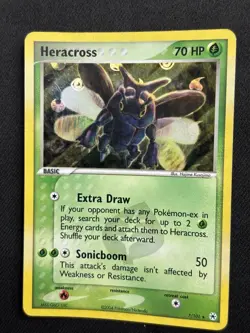 Pokemon Heracross 7/101 EX Hidden Legends Holo Rare 70HP English Nintendo TCG - Image 1