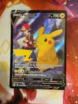 Pokemon Pikachu V TG16/TG30 Ultra Rare Full Art Lost Origin Holo 190 HP - Image 1