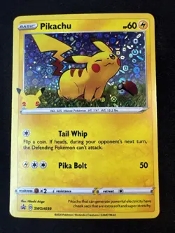 Pikachu General Mills SWSH039 Black Star Promo Holo Pokemon - Image 1