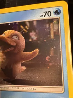 Psyduck SM199 Detective Pikachu Holo Swirl ! Black Star Promo Sun & Moon Pokemon - Image 2