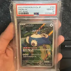 2023 Pokemon JP SV2a Snorlax Art Rare PSA 10 Gem Mint - Image 3