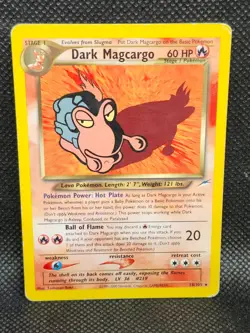 Pokemon Dark Magcargo Neo Destiny Rare 18/105 HP Condition - Image 1