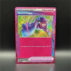 Hero's Cape 152/162 SV05: Temporal Forces Ace SPEC Rare Holo Pokemon Tool - Image 1